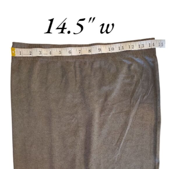 ZARA Dark Grey Seamless Fitted Tube Midi Skirt NWOT Size M/ L - Picture 11 of 12